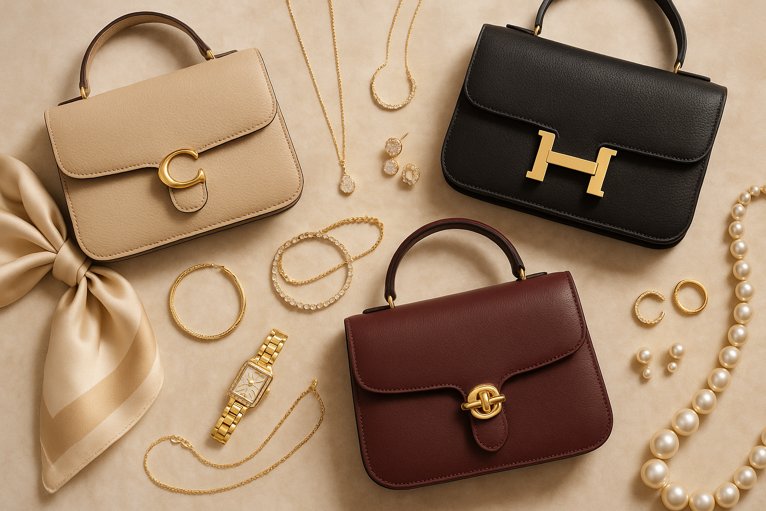 Acessórios femininos, Bolsas e Joias para mulher sofisticada